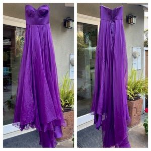 Leanne Marshall purple corset evening gown